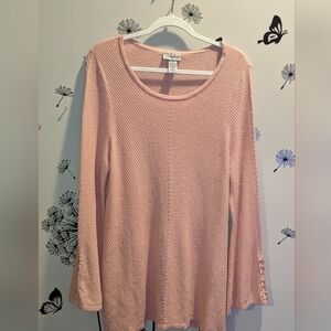 Catherines Light Pink Textured Sweater
